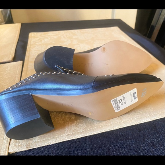 NWT black leather shoes with studs. Absolutely gorgeous. Too small for me. - Picture 3 of 5